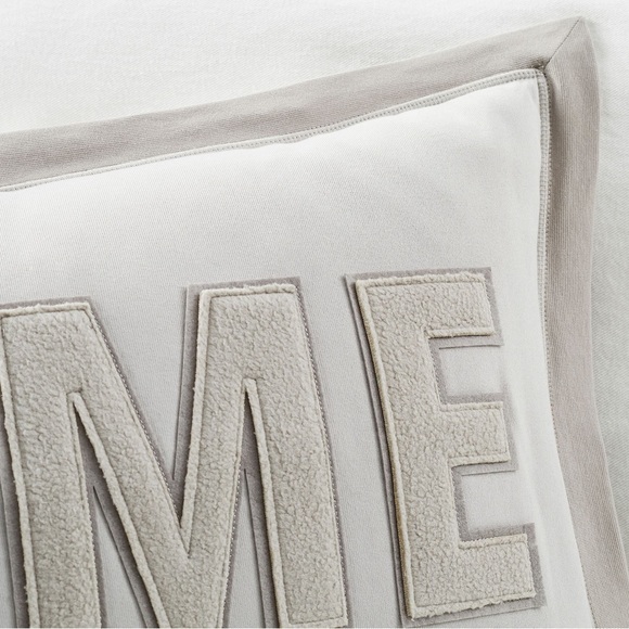 Pottery Barn Cuddly and Cozy Sweatshirt Style Home Applique Pillow Cover - Picture 2 of 16